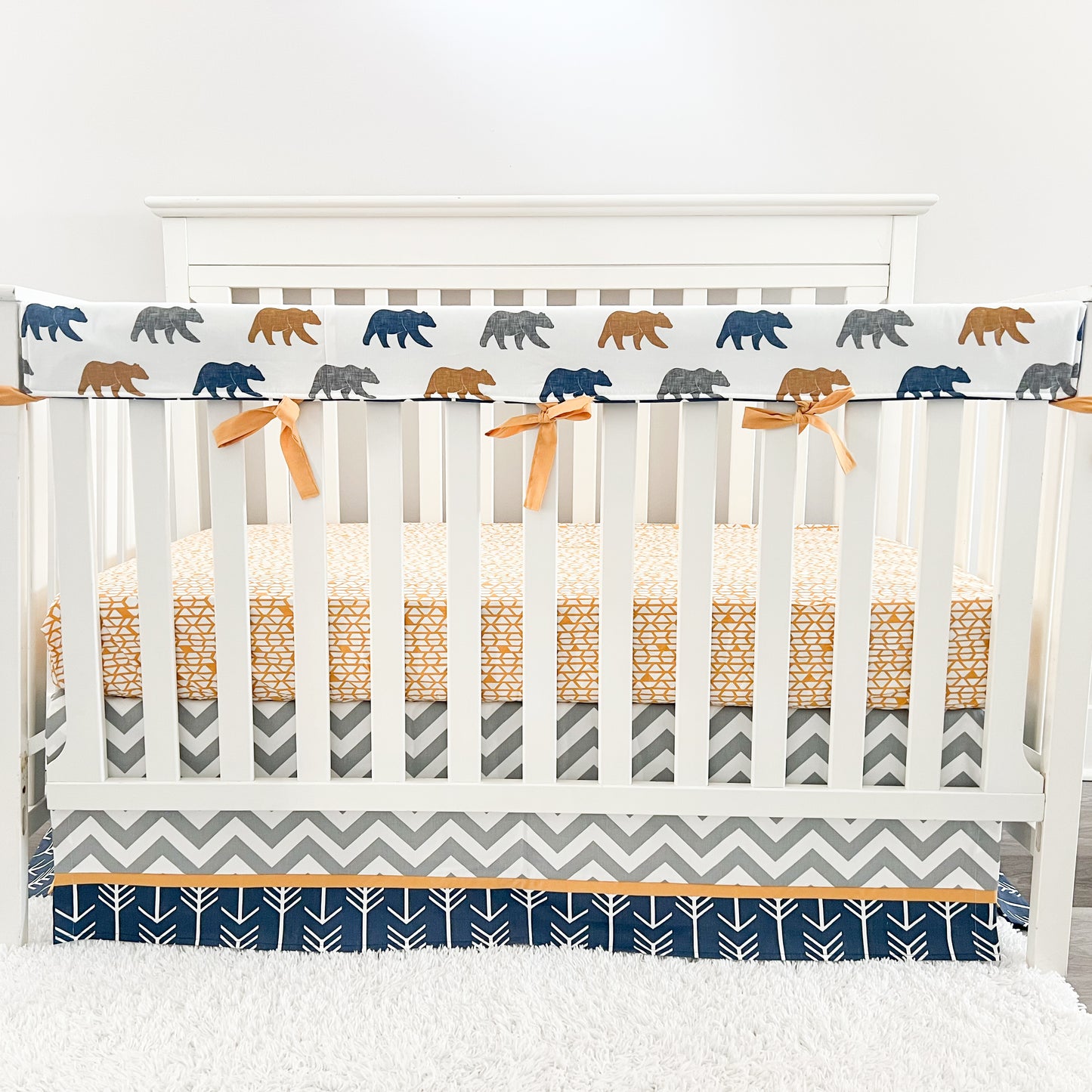 Bear Gray Gold Woodland Baby Boy Crib Bedding Nursery (Copy)