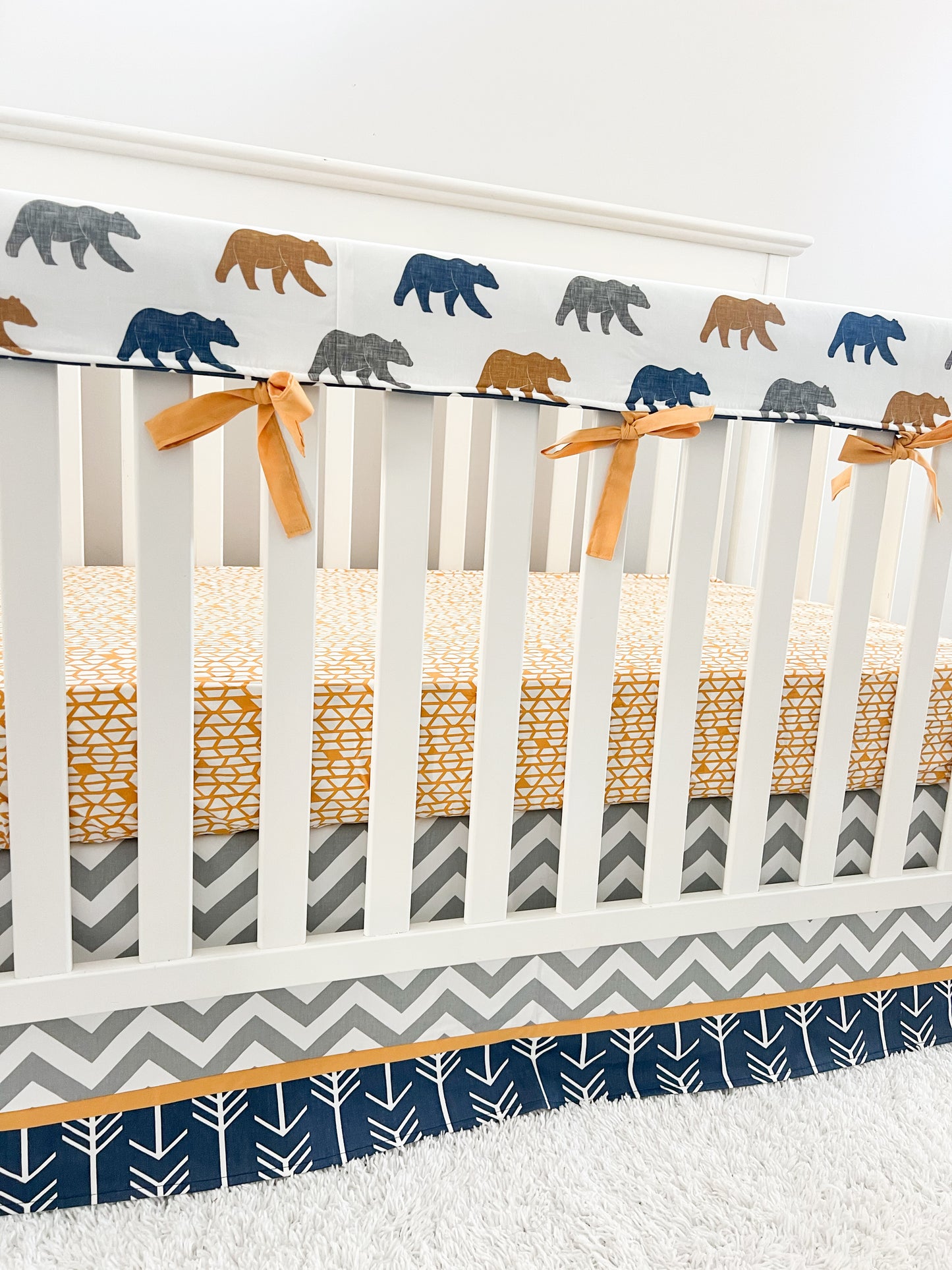 Bear Gray Gold Woodland Baby Boy Crib Bedding Nursery (Copy)