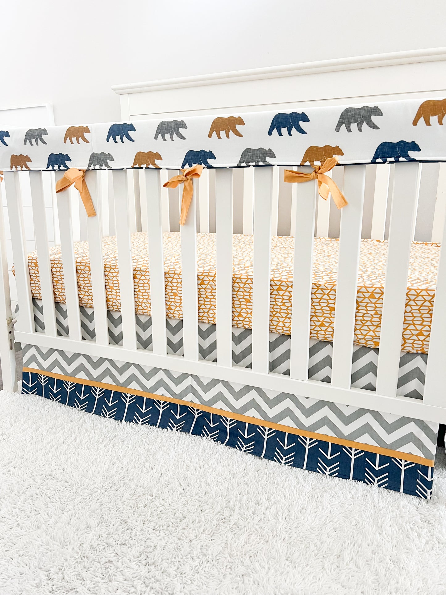 Bear Gray Gold Woodland Baby Boy Crib Bedding Nursery (Copy)