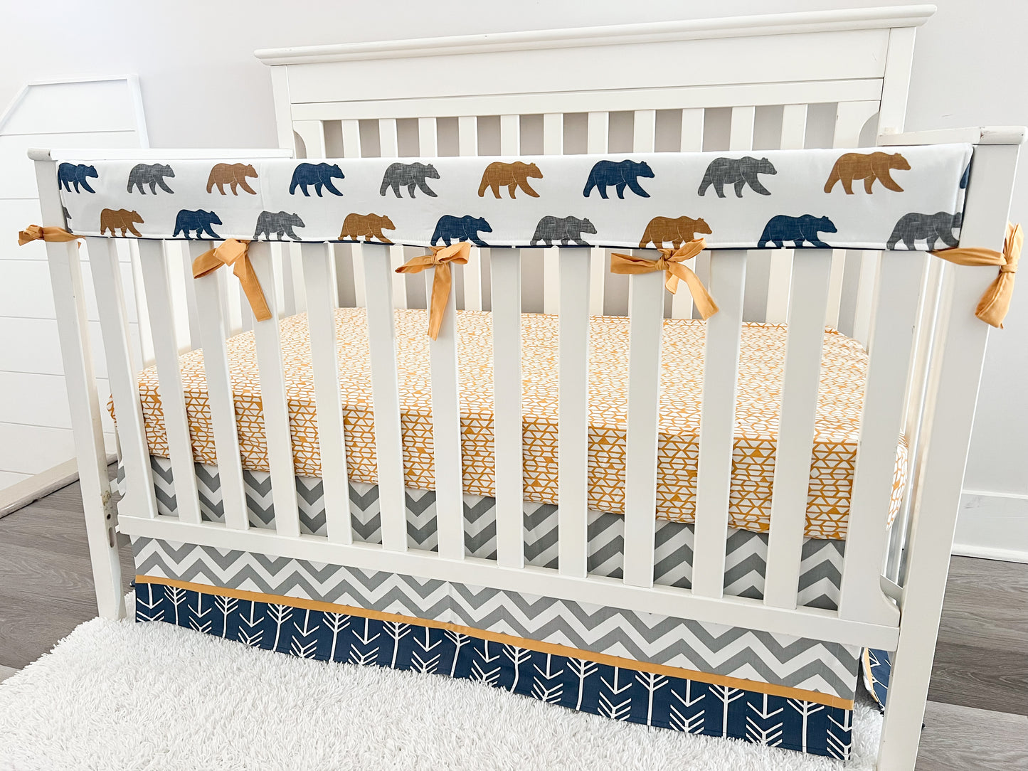 Bear Gray Gold Woodland Baby Boy Crib Bedding Nursery (Copy)