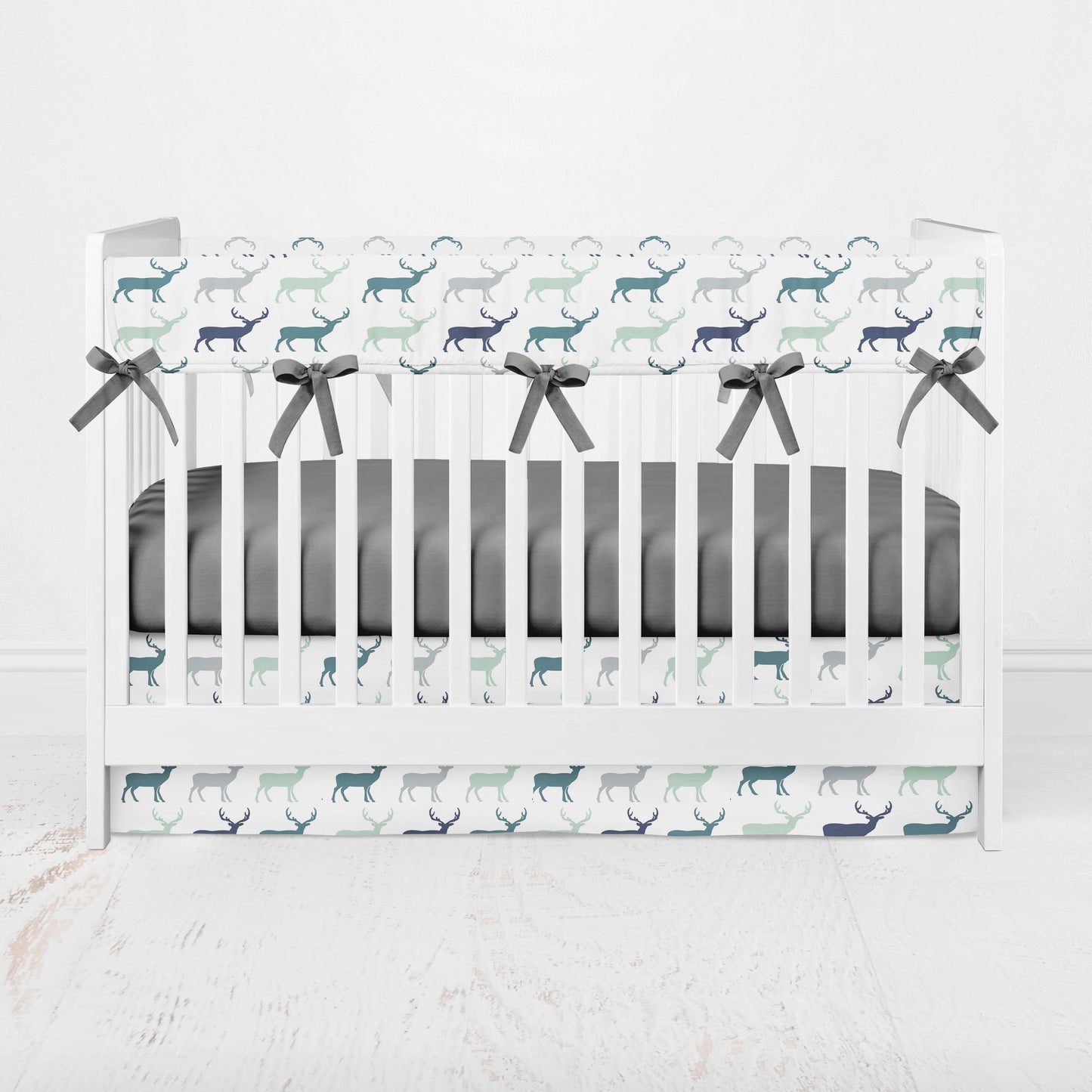 Deer Buck wintergreen Woodland Baby Boy Crib Bedding Nursery