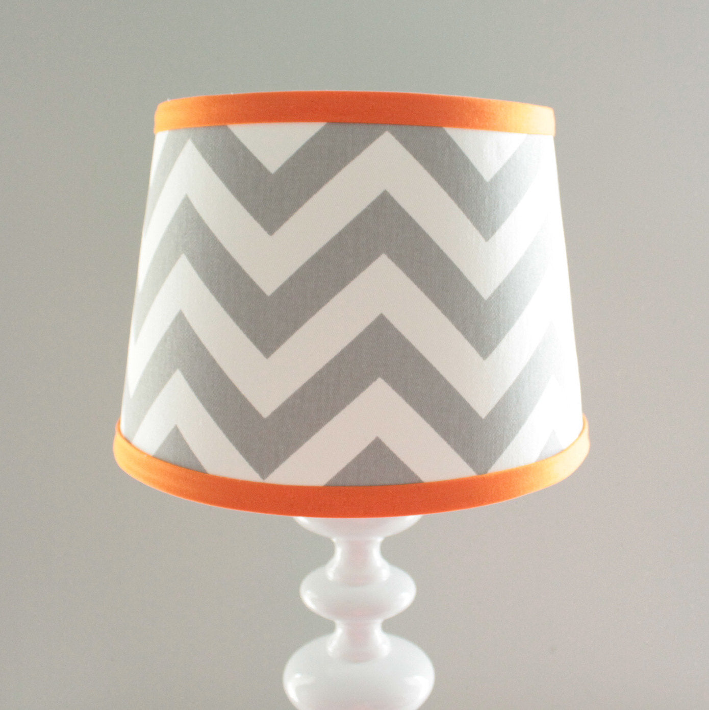 Gray & Orange Navy Chevron Lamp Shade