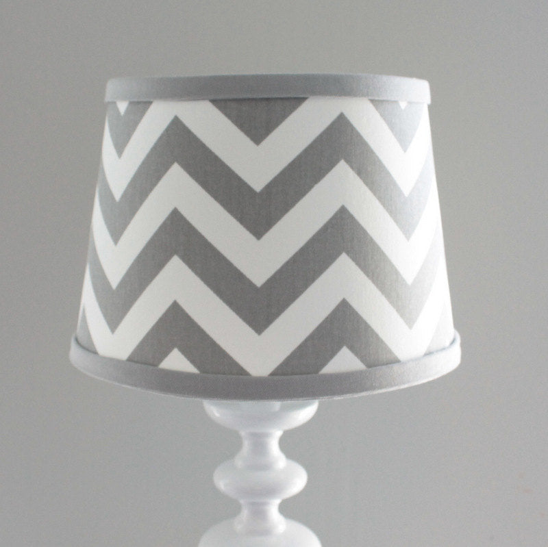 Gray & White Chevron Lamp Shade