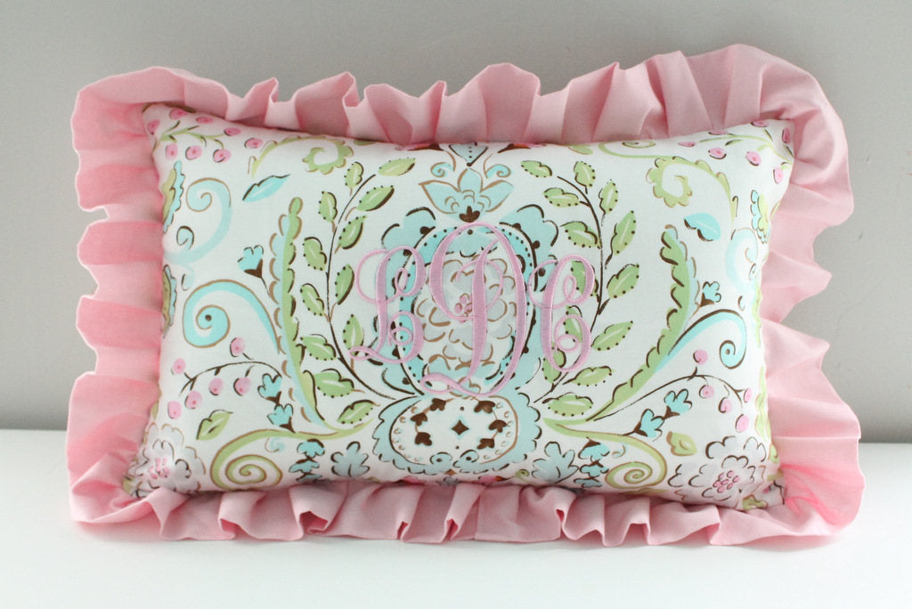 You Design Custom Monogram Nursery pillow.
