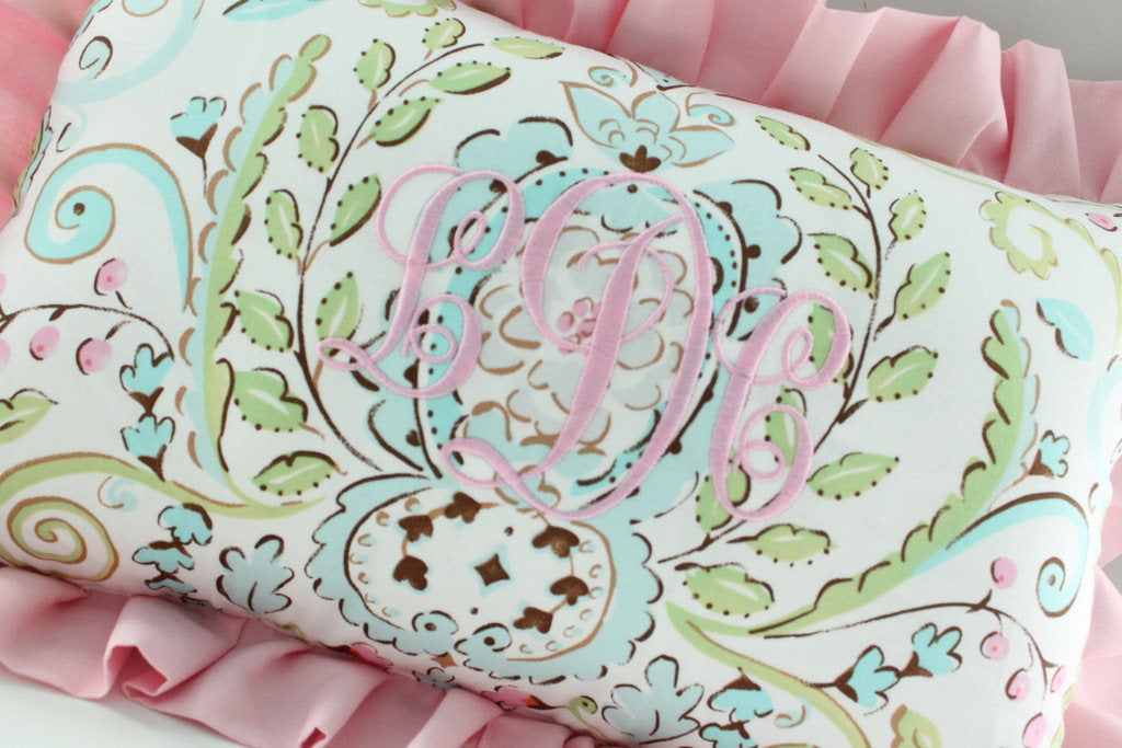 You Design Custom Monogram Nursery pillow.