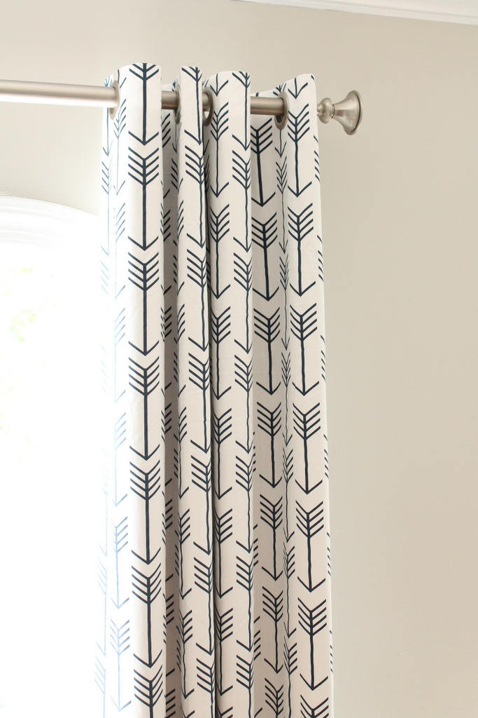 Navy Arrow Tribal Woodland print Grommet Panels.  Other Colors available.