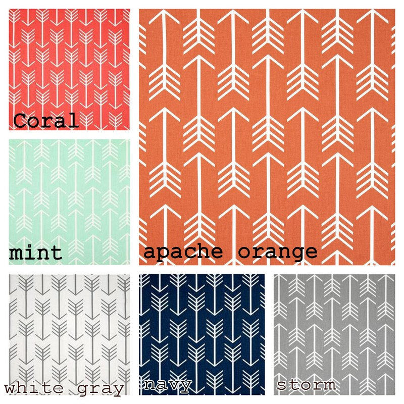 Navy Arrow Tribal Woodland print Grommet Panels. Other Colors available.