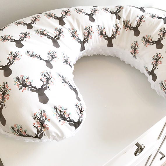 Buck Coral Nursing Pillow Cover. Other fabrics