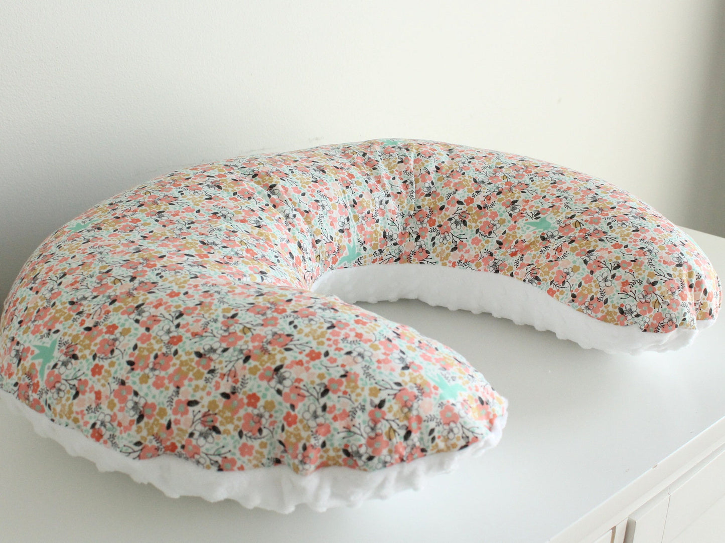 Buck Coral Nursing Pillow Cover. Other fabrics