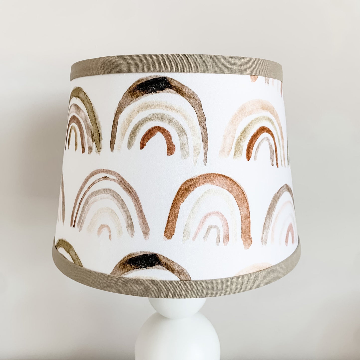 Lamp shade Boho Rainbow earthy brown white Nursery Room decor lighting