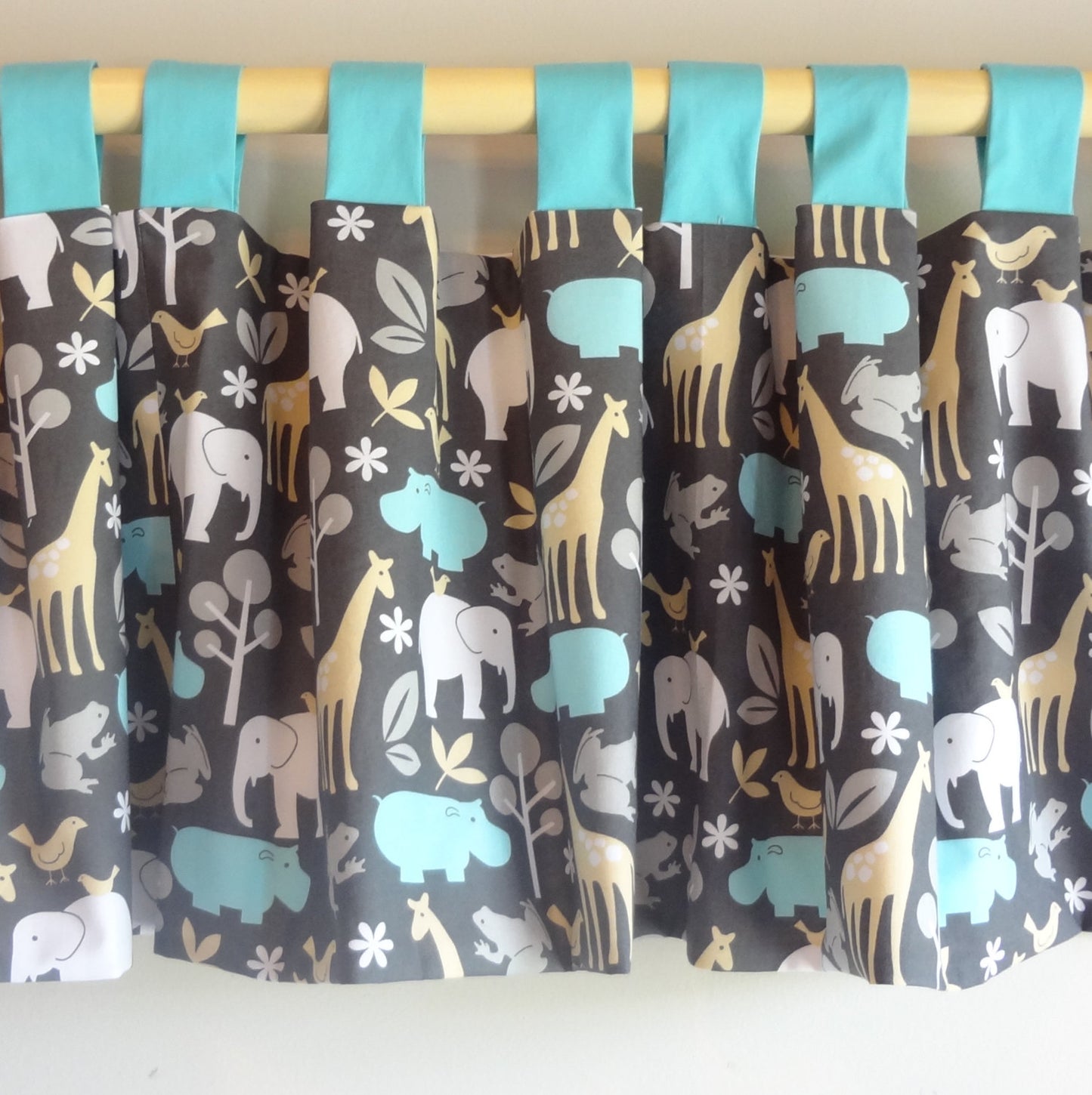 Custom nursery Tab Top Chevron valance. Available in other collections.