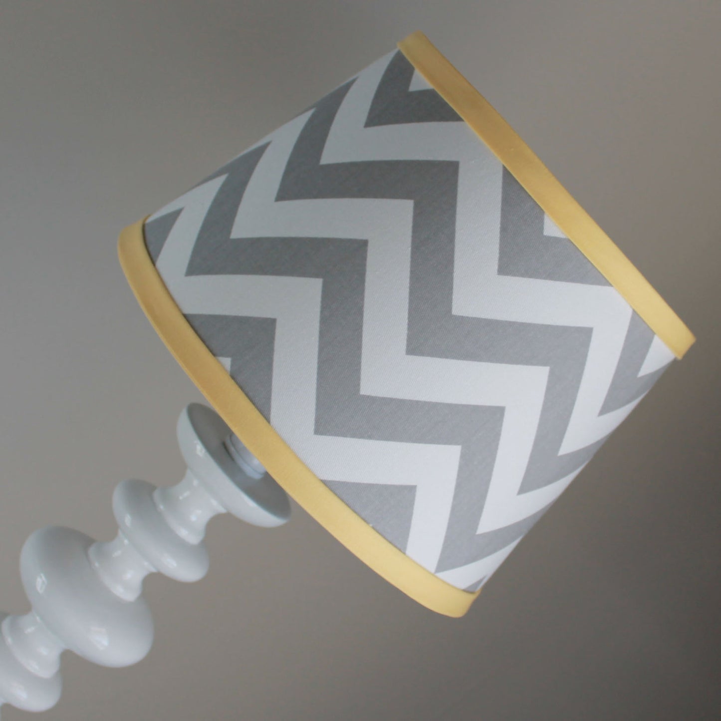 Gray & Yellow Chevron Lamp Shade