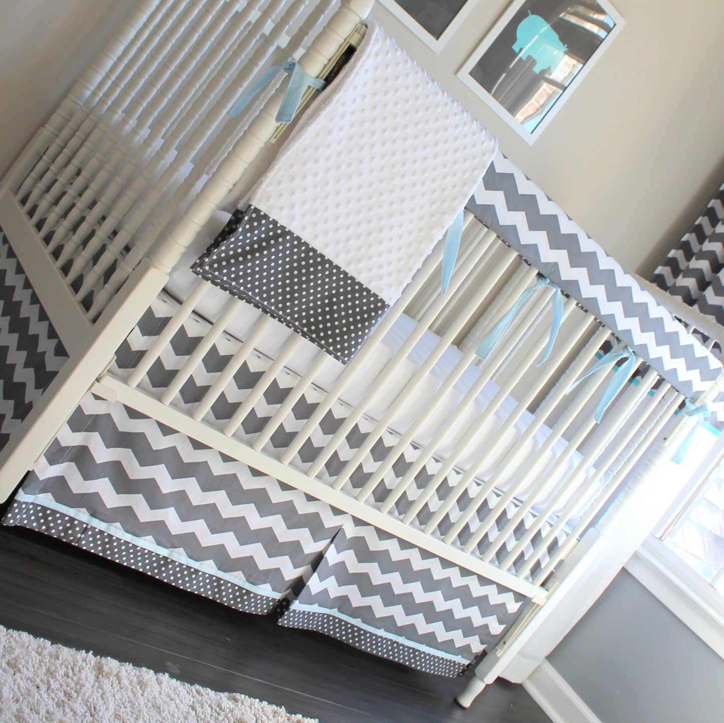 Charcoal Gray chevron contour cover