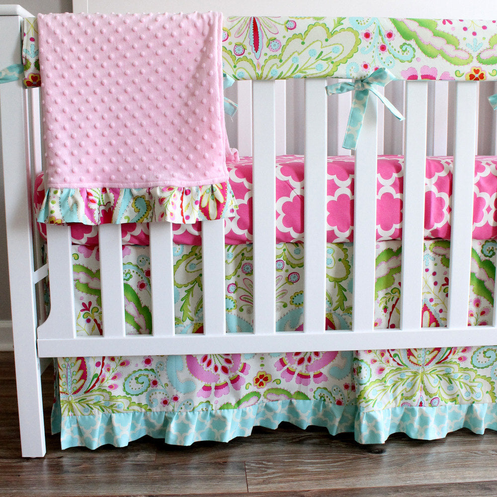 Kumari Garden Teja Bumperless 2 pc Crib Rail Bedding Collection