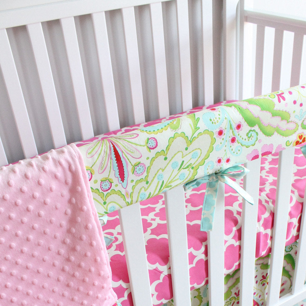 Kumari Garden Teja Bumperless 2 pc Crib Rail Bedding Collection