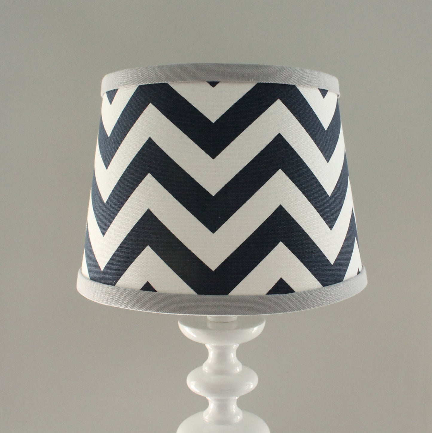 Navy & Gray Chevron Lamp Shade
