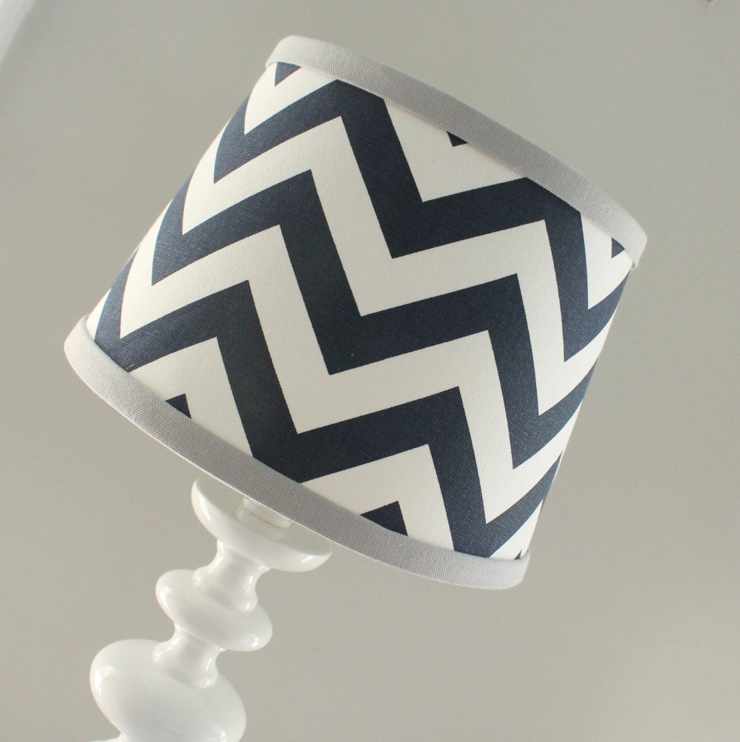 Navy & Gray Chevron Lamp Shade