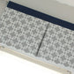 Custom nursery  Gray Gotcha Box Pleat valance with Navy accent. Available in other collections.