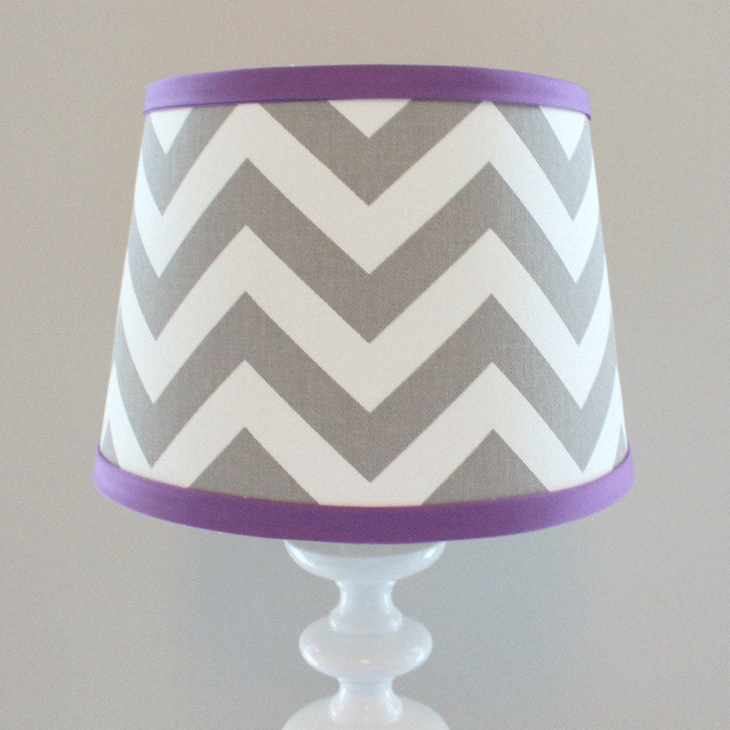 Gray & Violet Chevron Lamp Shade