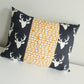 Navy Mint Buck Crib bedding. Woodland tribal Aztec Buck crib bumper boy baby bedding.