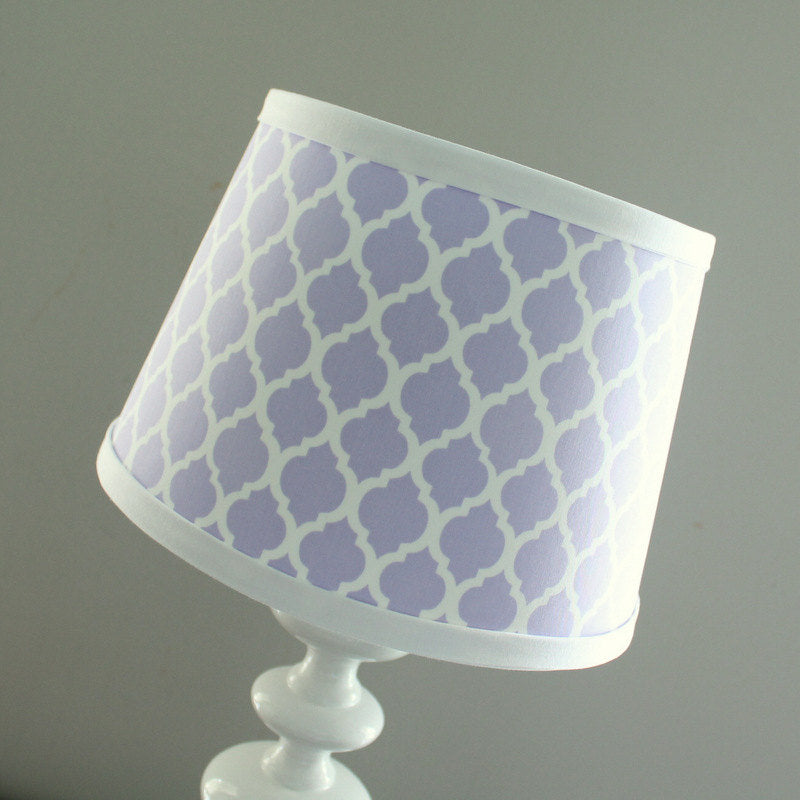 Lavender Quatrefoil lamp shade