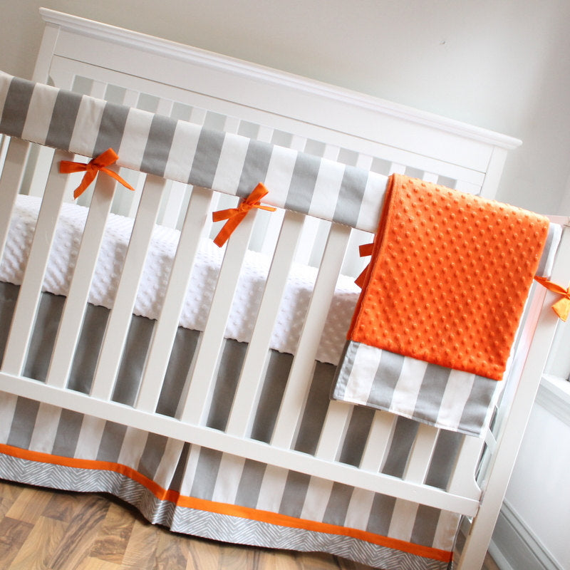 Orange sales crib bumper