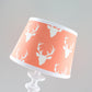 Coral Deer Buck Lamp Shade