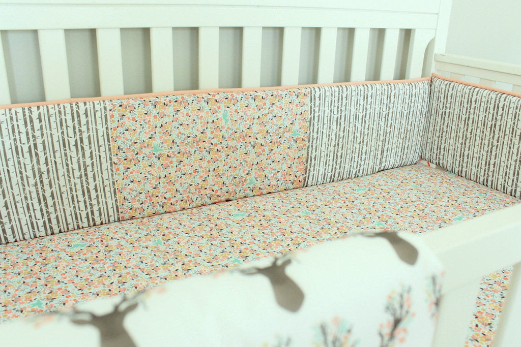 Coral crib bumper online