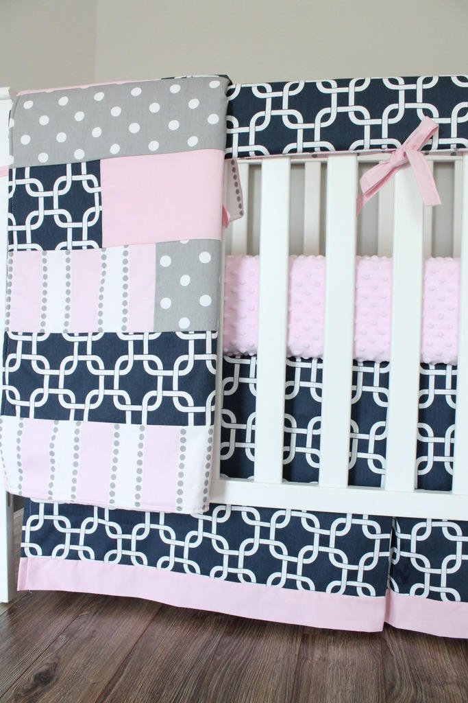 Diaper Stacker Navy Pink Gotcha Nursery accessory