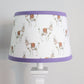 Llama in white Lamp Shade with custom color trim-Nursery Decor