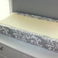 Yellow and Gray Damask contour cover
