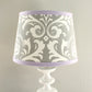 Lavender and Gray Damask Lamp Shade