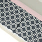 Navy Blue Gotcha and Pink Box Pleat valance. Available in other collections.
